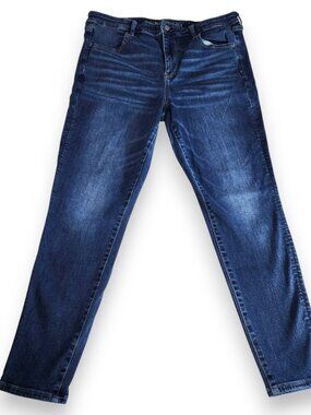 American Eagle Size 18 Next Level Stretch Hi-Rise Jegging Blue Jeans